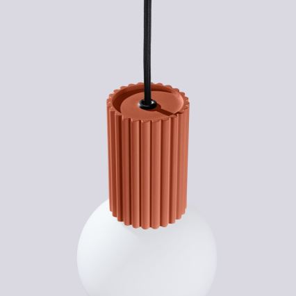 Suspension filaire HALO 1xG9/8W/230V d. 12 cm orange
