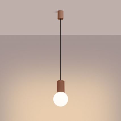 Suspension filaire HALO 1xG9/8W/230V d. 12 cm marron