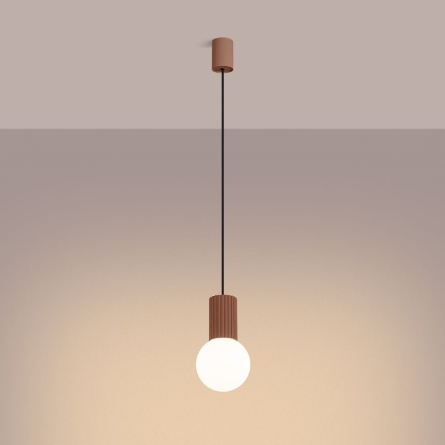 Suspension filaire HALO 1xG9/8W/230V d. 12 cm marron