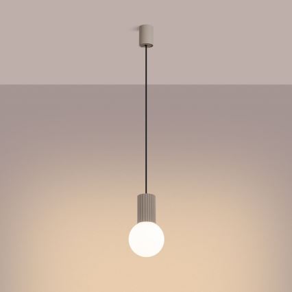 Suspension filaire HALO 1xG9/8W/230V d. 12 cm beige