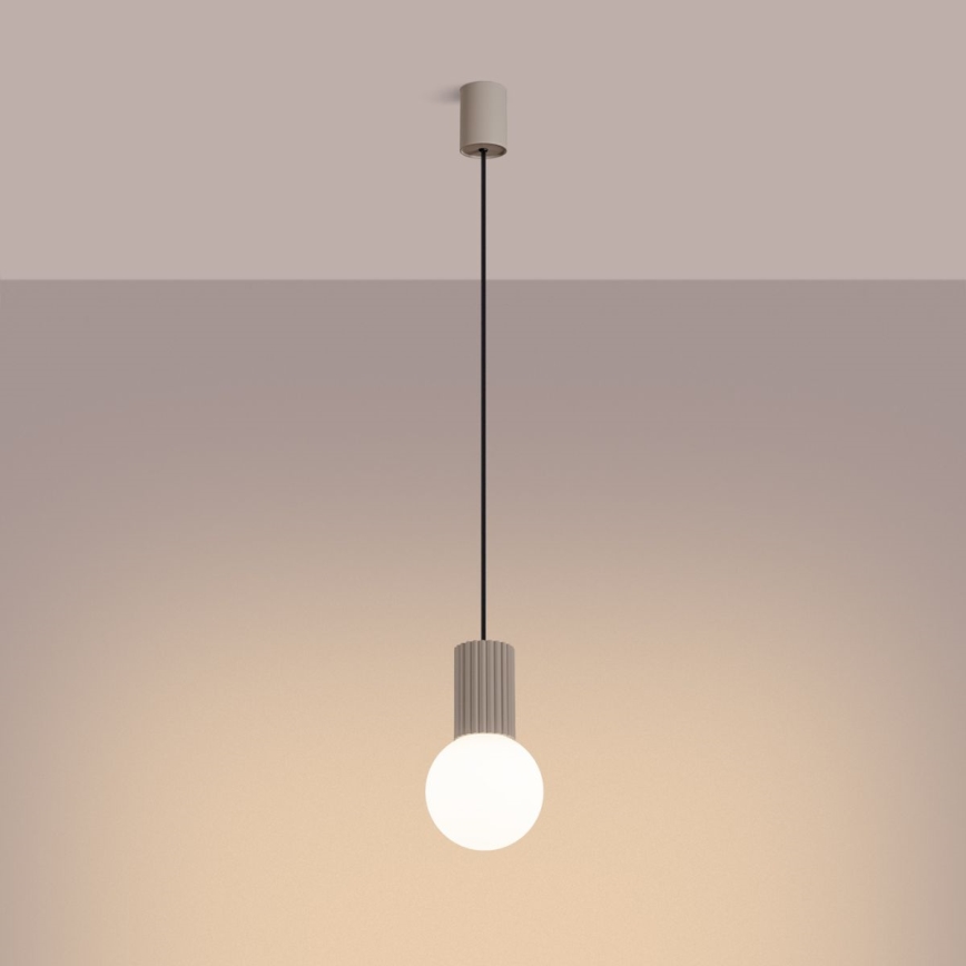 Suspension filaire HALO 1xG9/8W/230V d. 12 cm beige