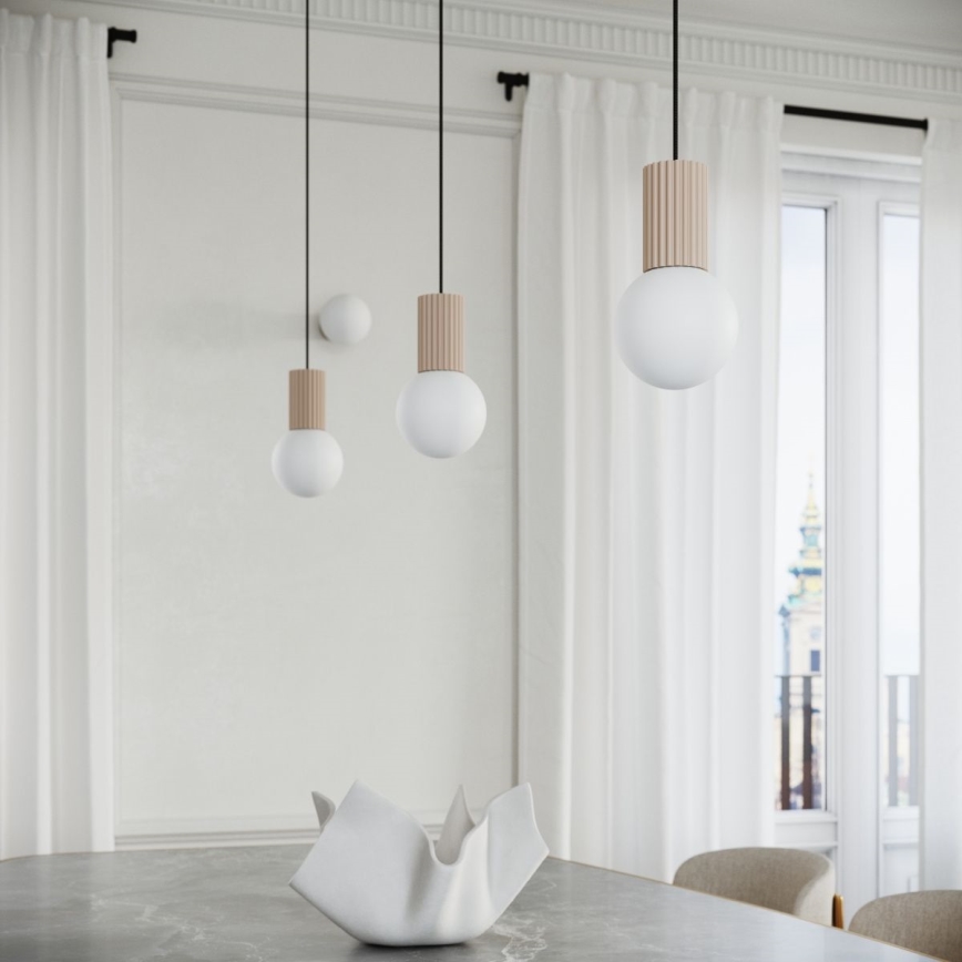 Suspension filaire HALO 1xG9/8W/230V d. 12 cm beige