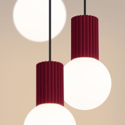 Suspension filaire HALO 3xG9/8W/230V d. 25 cm rouge