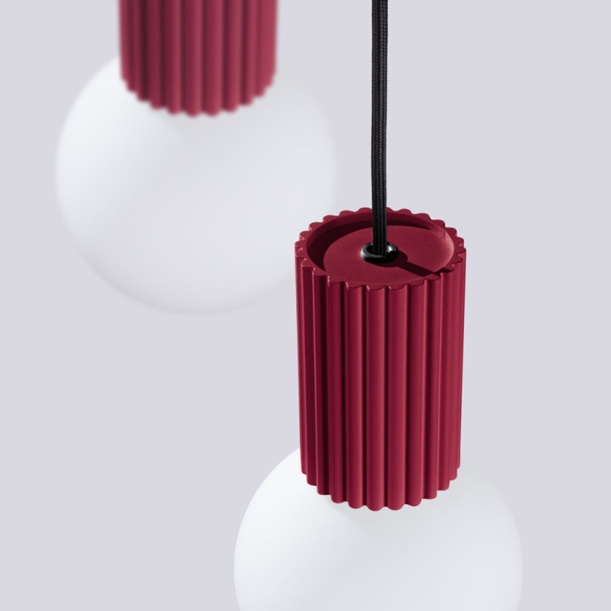Suspension filaire HALO 3xG9/8W/230V d. 25 cm rouge