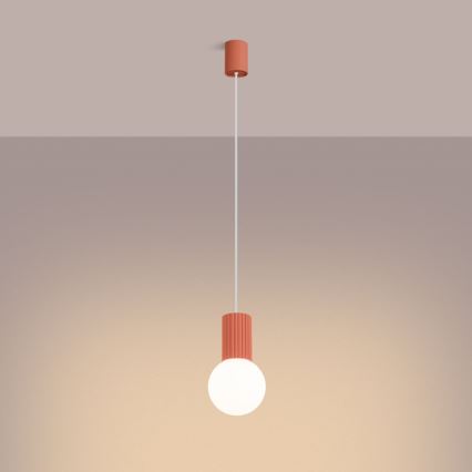 Suspension filaire HALO 1xG9/8W/230V d. 12 cm rose