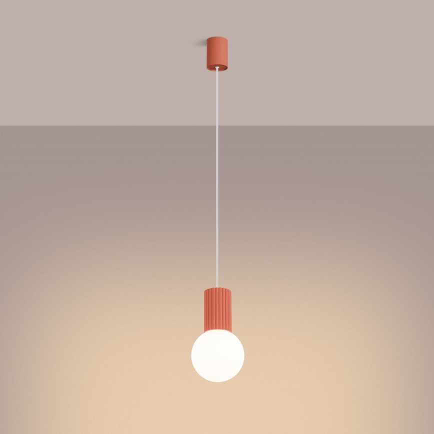 Suspension filaire HALO 1xG9/8W/230V d. 12 cm rose