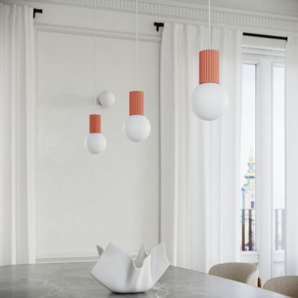 Suspension filaire HALO 1xG9/8W/230V d. 12 cm rose