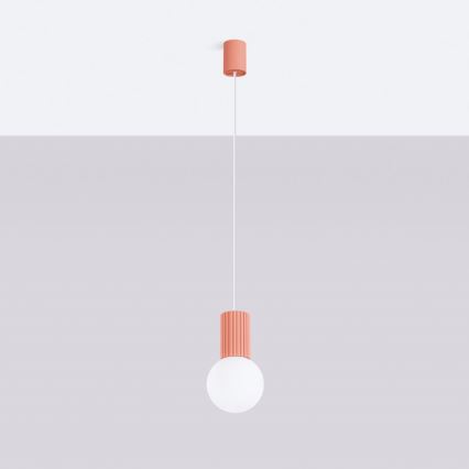 Suspension filaire HALO 1xG9/8W/230V d. 12 cm rose