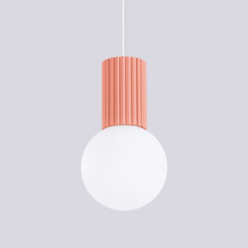 Suspension filaire HALO 1xG9/8W/230V d. 12 cm rose