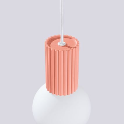 Suspension filaire HALO 1xG9/8W/230V d. 12 cm rose