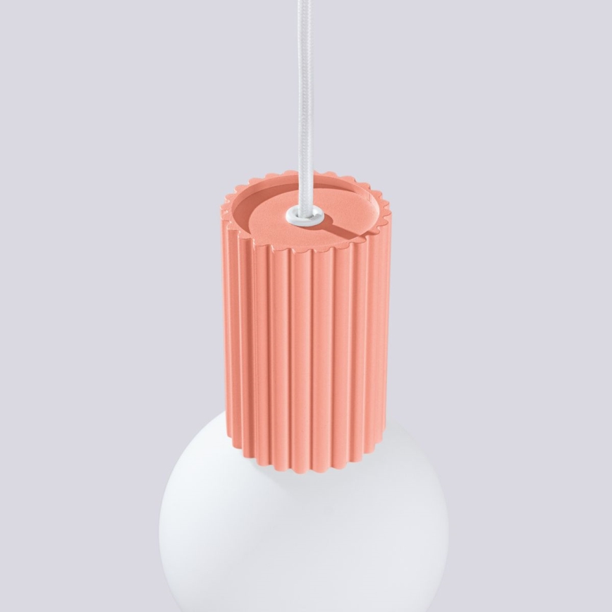 Suspension filaire HALO 1xG9/8W/230V d. 12 cm rose