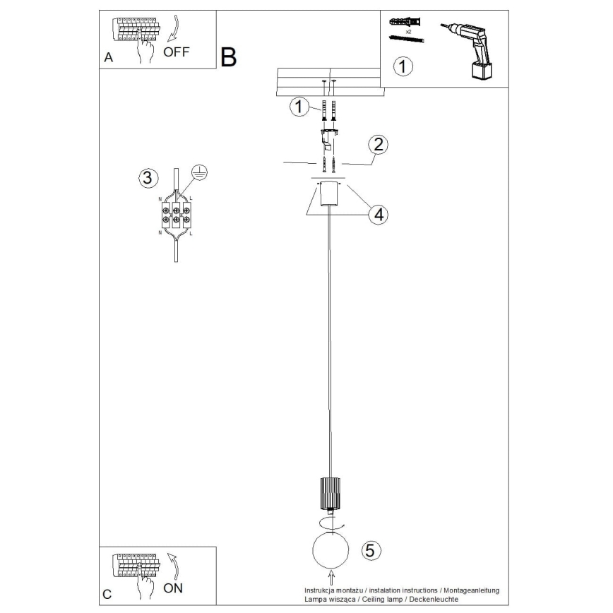 Suspension filaire HALO 1xG9/8W/230V d. 12 cm rose