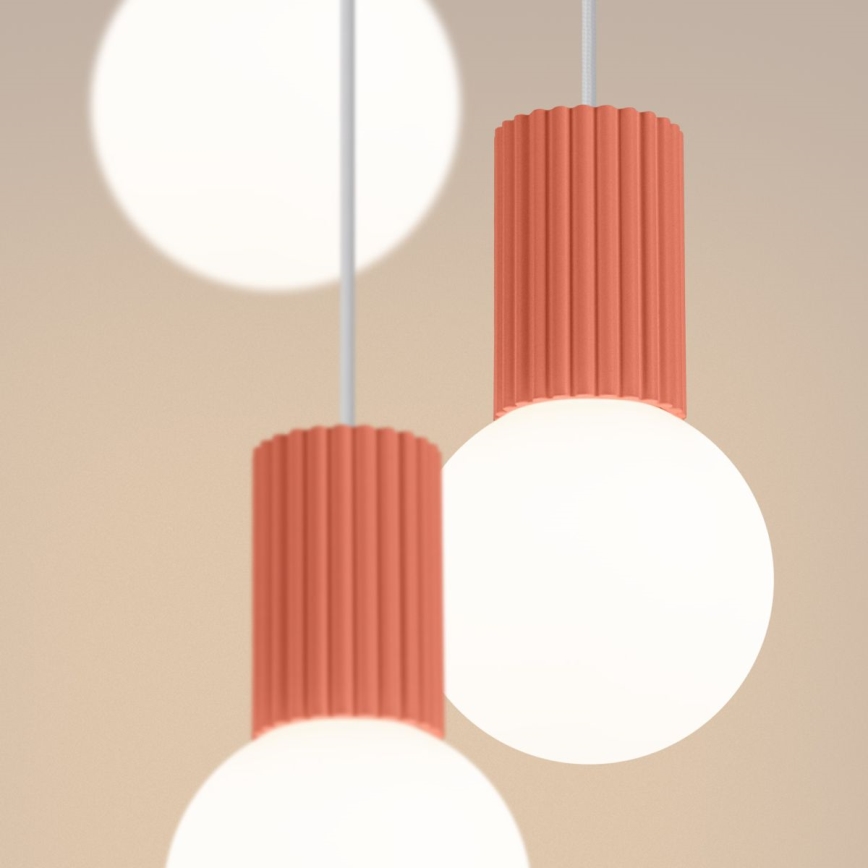 Suspension filaire HALO 3xG9/8W/230V d. 25 cm rose
