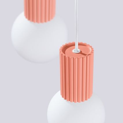 Suspension filaire HALO 3xG9/8W/230V d. 25 cm rose