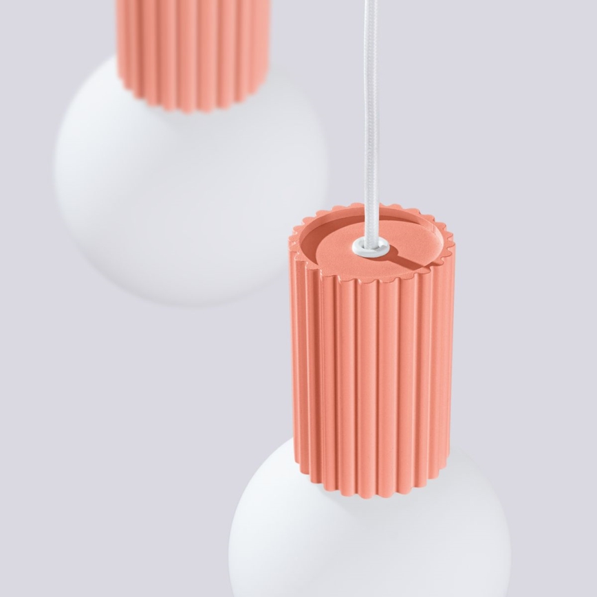 Suspension filaire HALO 3xG9/8W/230V d. 25 cm rose