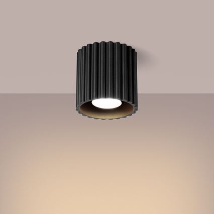 Spot AURA 1xGU10/10W/230V 10 cm noir
