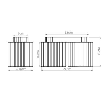 Spot AURA 2xGU10/10W/230V noir