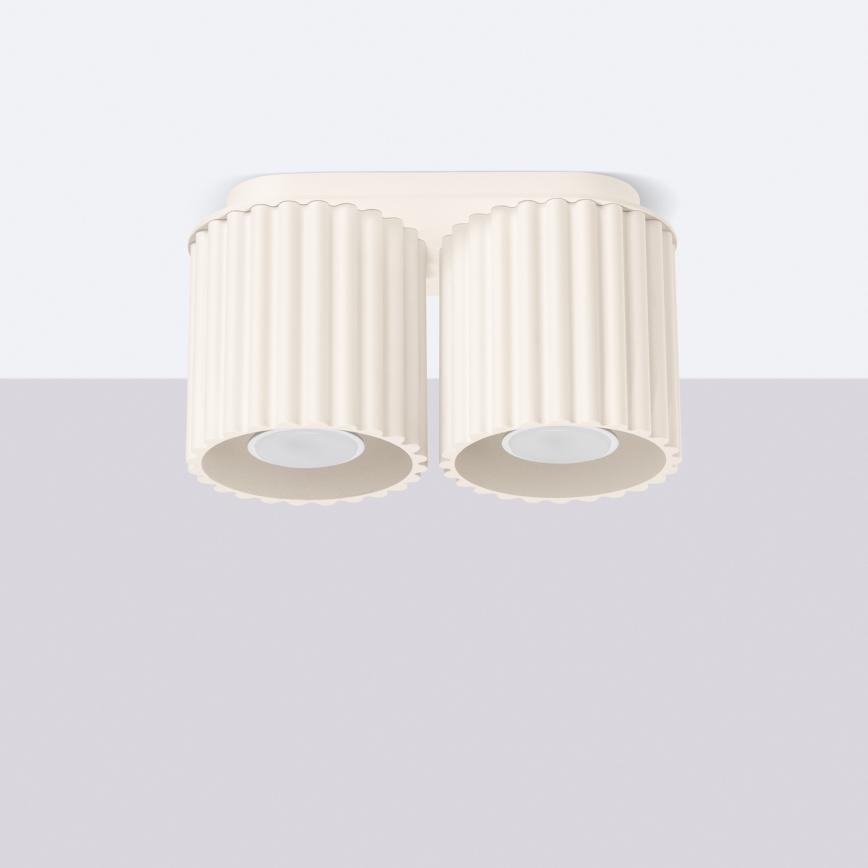 Plafonnier à spots AURA 2xGU10/10W/230V coloris crème