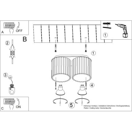 Spot AURA 2xGU10/10W/230V vert