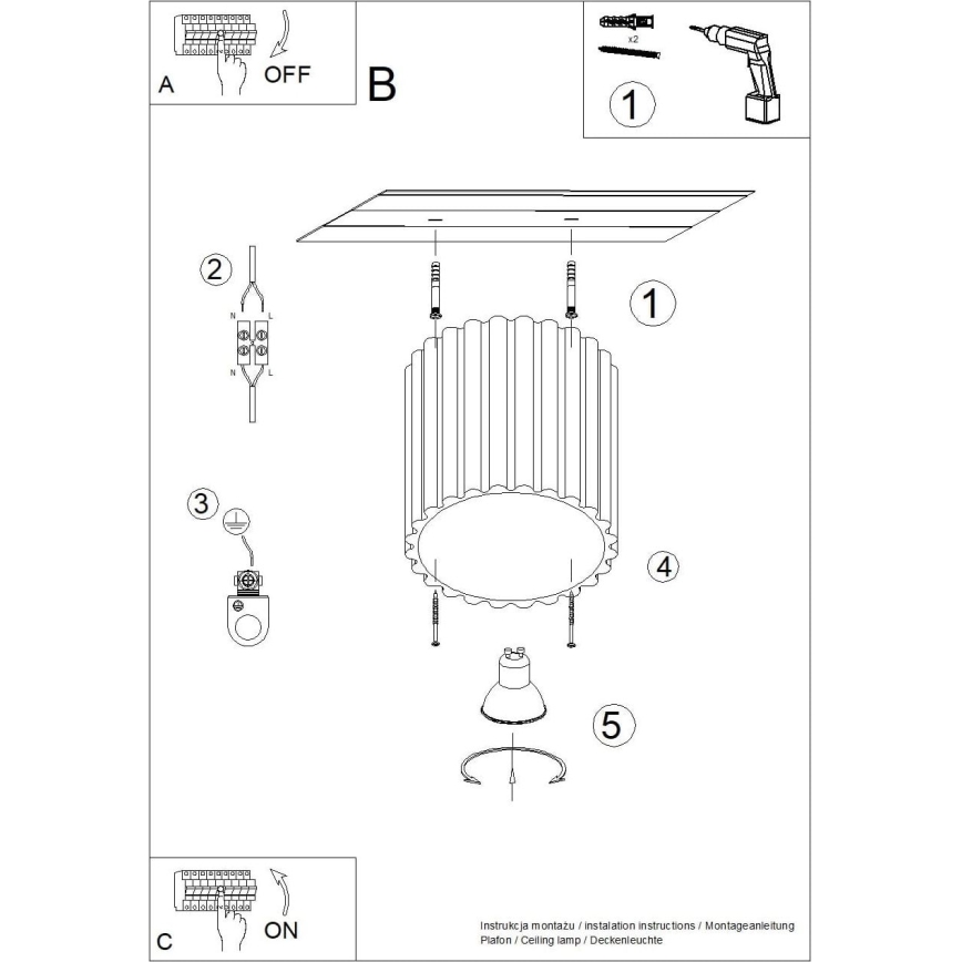 Spot AURA 1x GU10/10W/230V, 10 cm, orange