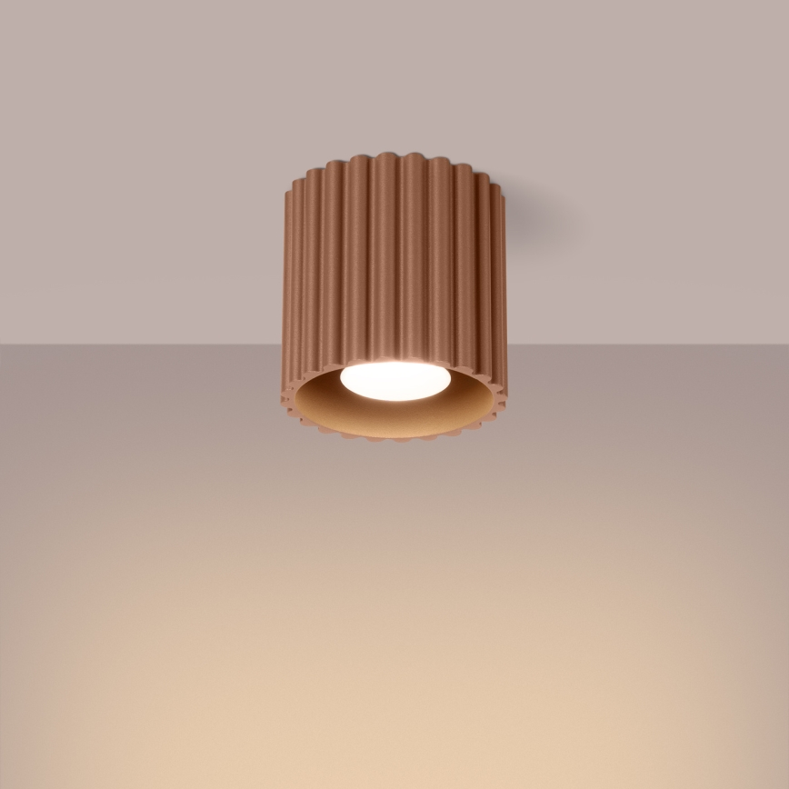 Spot AURA 1xGU10/10W/230V Ø 10 cm marron
