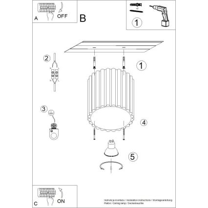 Spot AURA 1xGU10/10W/230V 10 cm taupe