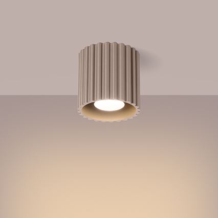 Spot AURA 1xGU10/10W/230V Ø 10 cm taupe