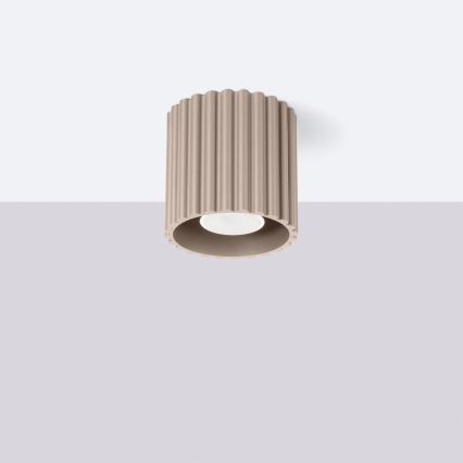 Spot AURA 1xGU10/10W/230V Ø 10 cm taupe