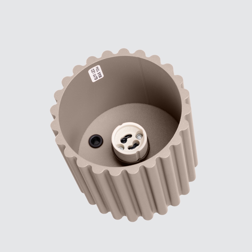 Spot AURA 1xGU10/10W/230V Ø 10 cm taupe