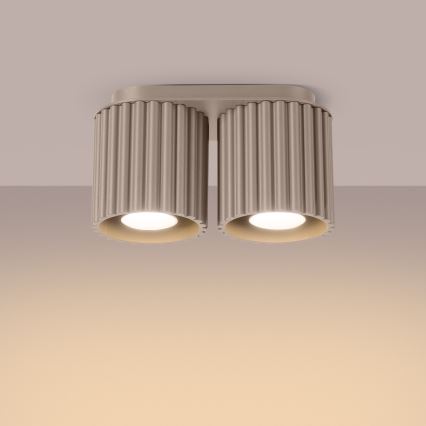 Spot AURA 2xGU10/10W/230V taupe