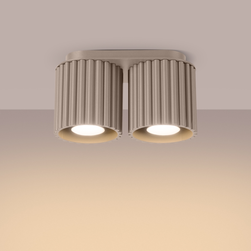 Spot AURA 2xGU10/10W/230V taupe