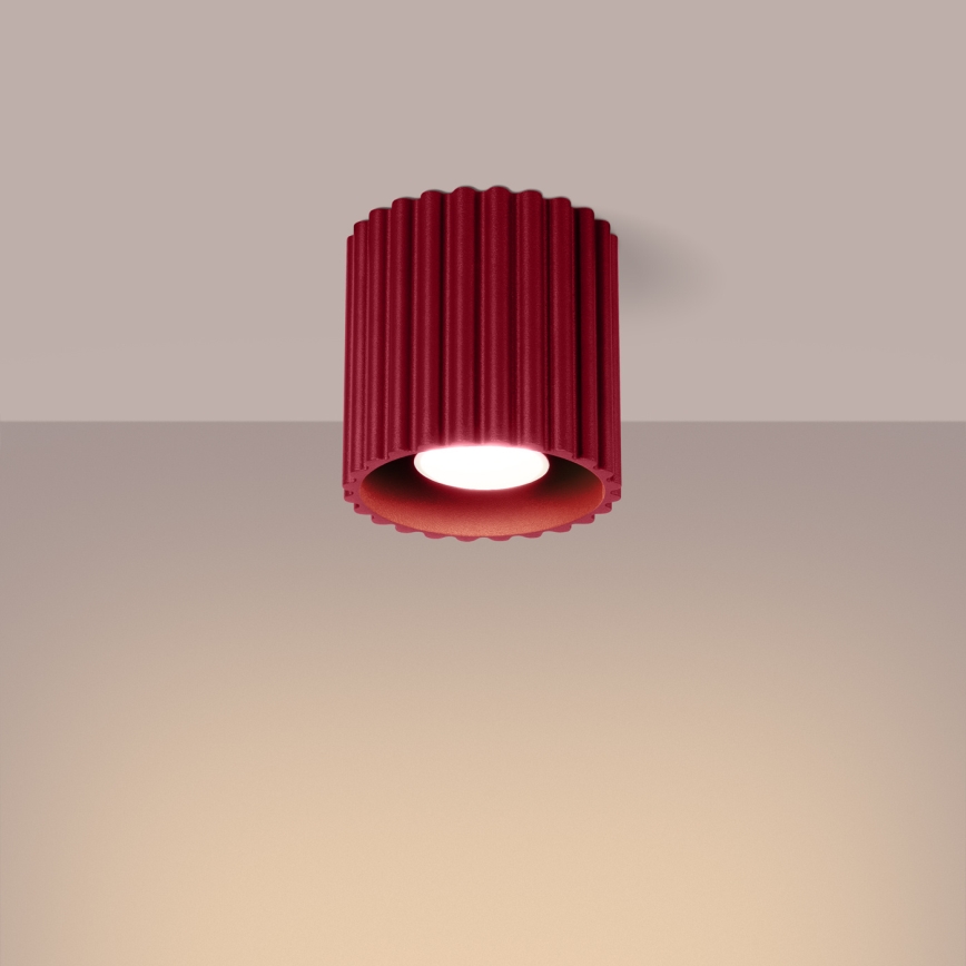 Spot AURA 1xGU10/10W/230V 10 cm rouge