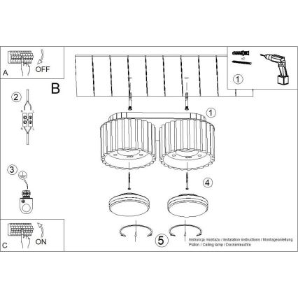 Spot AURA 2xGX53/10W/230V rose