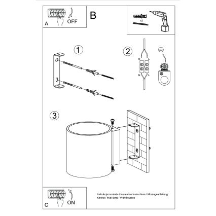 Applique spot ORBIS 1xG9/8W/230V béton/crème