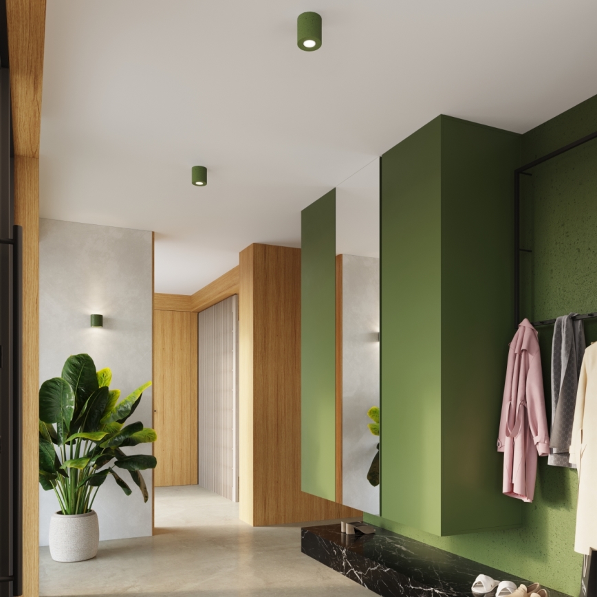 Spot ORBIS 1xGU10/10W/230V béton/vert