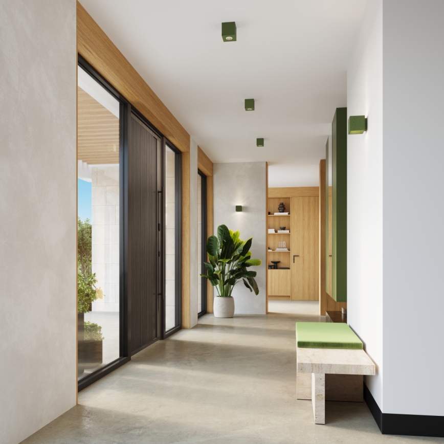 Applique murale spot QUAD 1xG9/8W/230V béton/vert