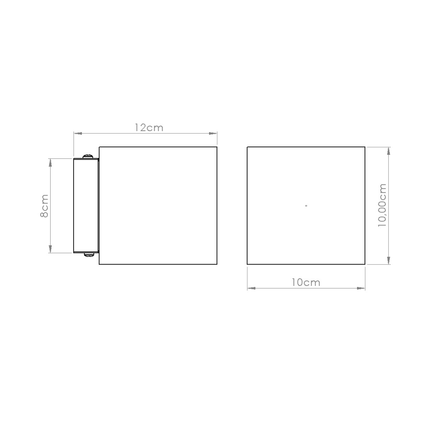 Applique murale spot QUAD 1xG9/8W/230V béton/vert