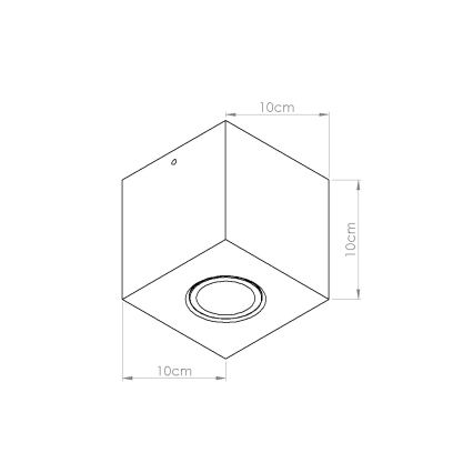 Spot QUAD 1xGU10/10W/230V béton/vert