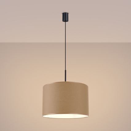 Suspension sur câble NEVIA 1xE27/15W/230V Ø 40 cm taupe