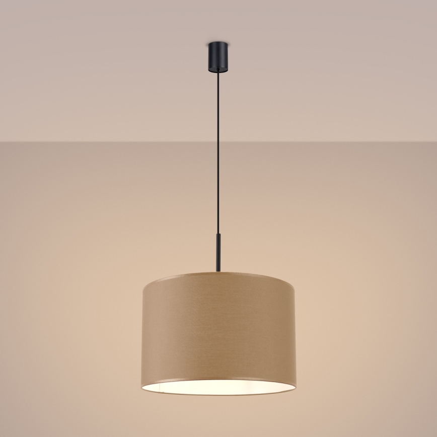 Suspension sur câble NEVIA 1xE27/15W/230V Ø 40 cm taupe