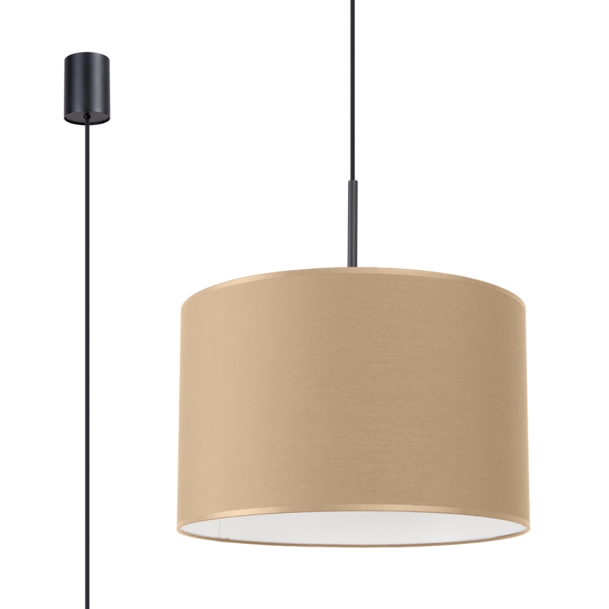 Suspension sur câble NEVIA 1xE27/15W/230V Ø 40 cm taupe