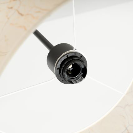 Suspension sur câble NEVIA 1xE27/15W/230V Ø 40 cm beige/effet marbre