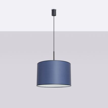 Suspension sur câble NEVIA 1xE27/15W/230V diam. 40 cm bleu