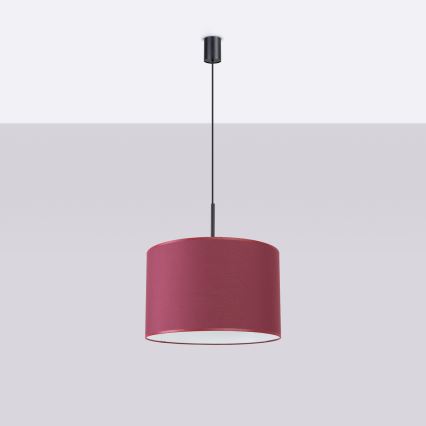 Suspension sur câble NEVIA 1xE27/15W/230V Ø 40 cm rouge