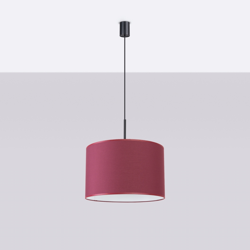 Suspension sur câble NEVIA 1xE27/15W/230V Ø 40 cm rouge