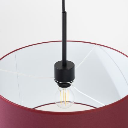 Suspension sur câble NEVIA 1xE27/15W/230V Ø 40 cm rouge
