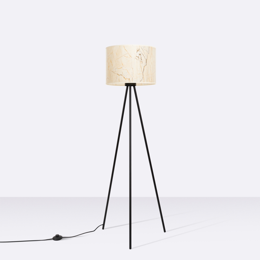 Lampadaire NEVIA 1xE27/15W/230V beige/effet marbre