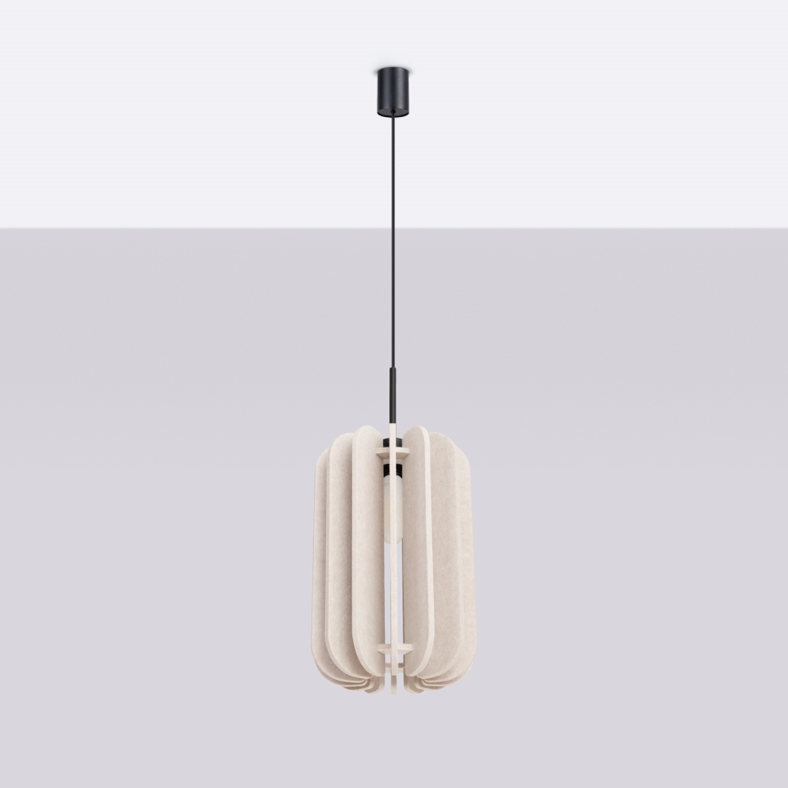Suspension sur câble MULA 1xE27/15W/230V Ø 27 cm crème