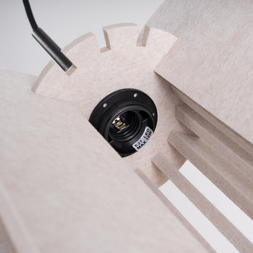 Suspension sur câble MULA 1xE27/15W/230V Ø 27 cm crème