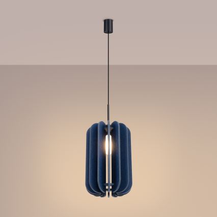Suspension sur câble MULA 1xE27/15W/230V Ø 27 cm bleu